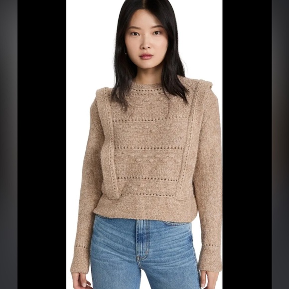 Mango Wool- blend Knit Sweater in Oatmeal Color - Picture 8 of 15